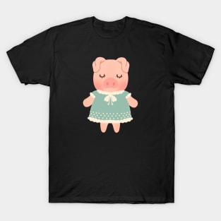 Cute little Pig kawaii in a dress T-Shirt